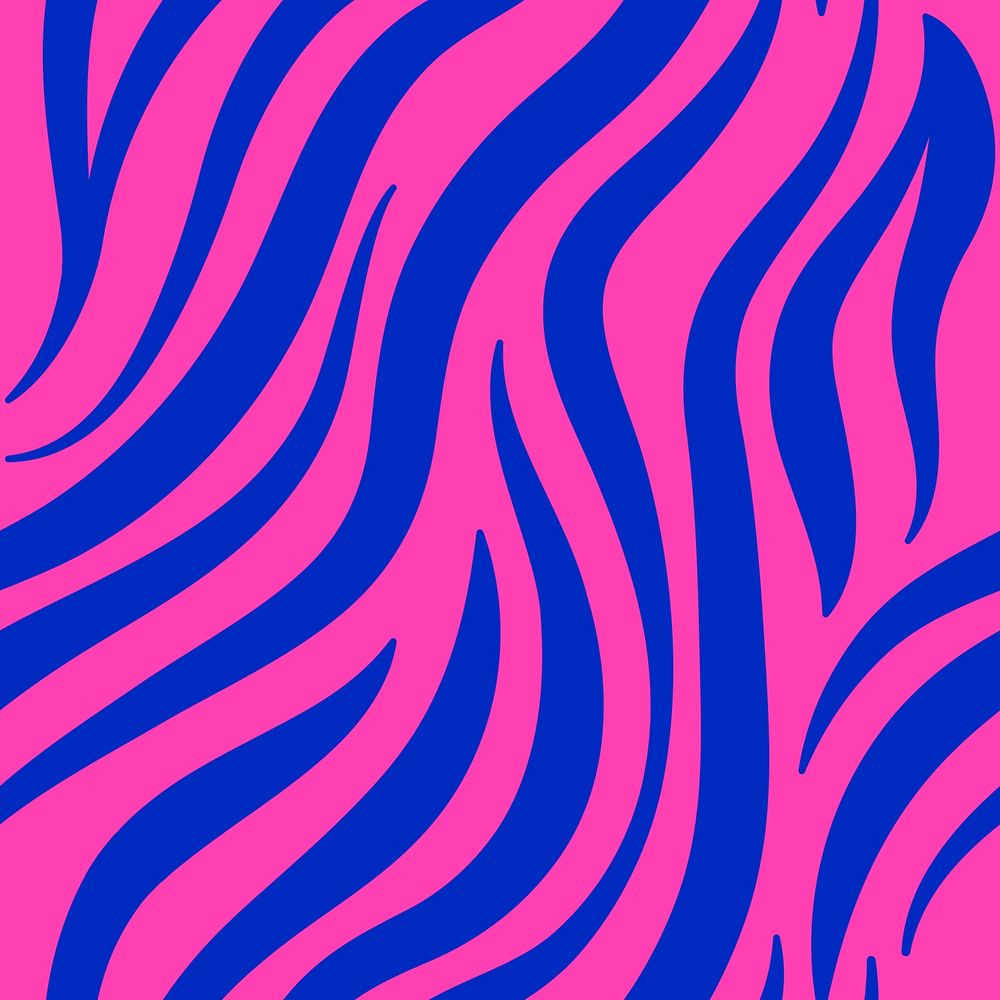 Pink and blue zebra print pattern vector