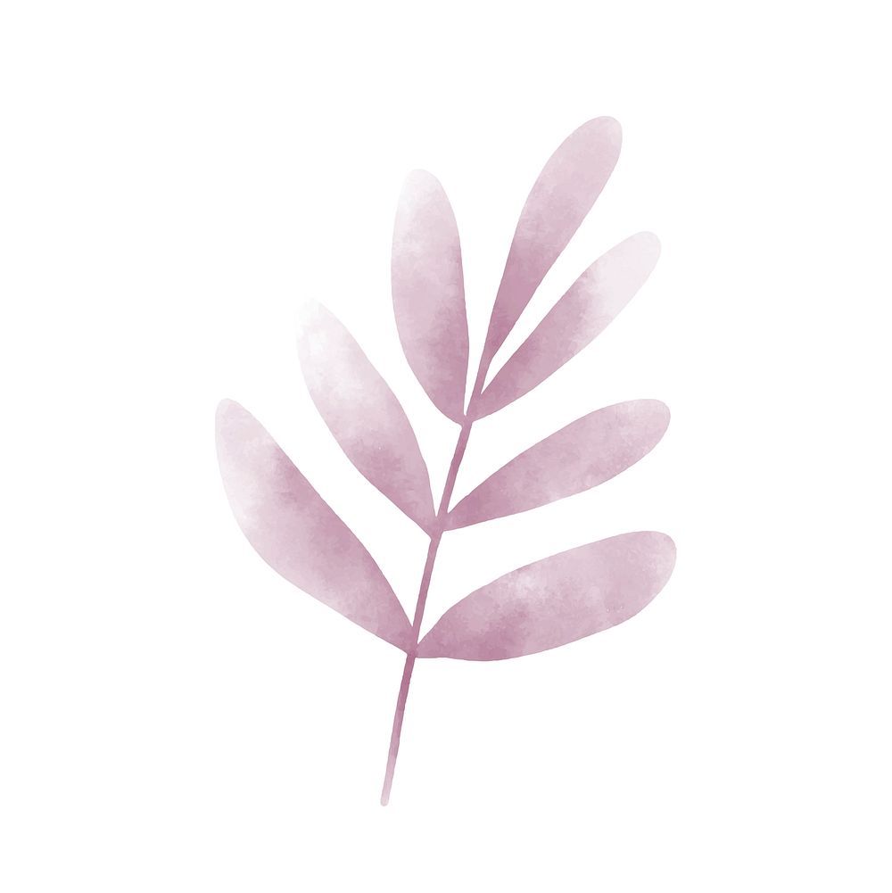 Watercolor graphic of leaves design
