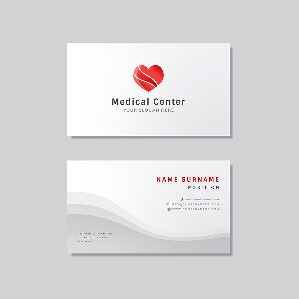 Medical professional business card design mockup
