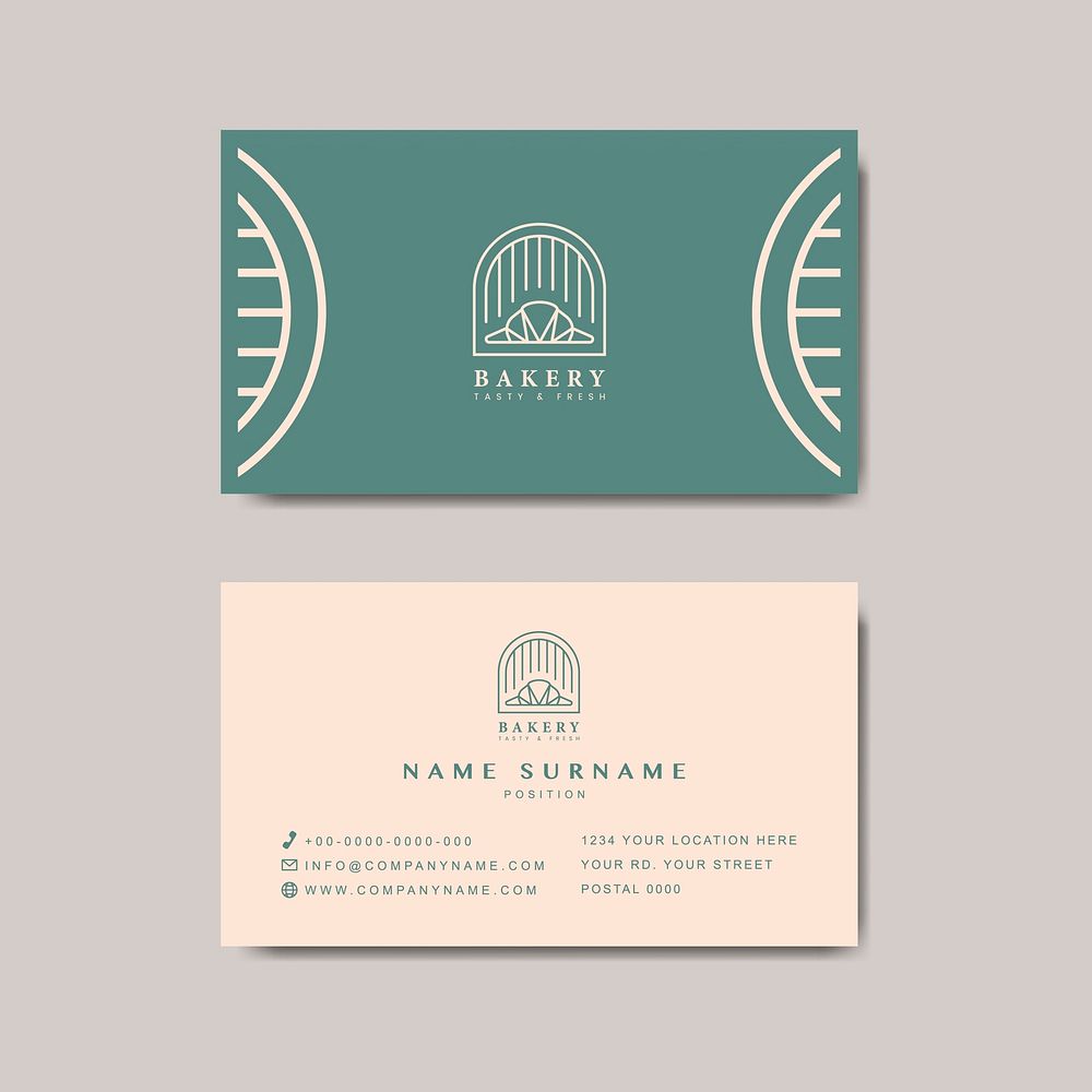 Coffee shop business card template vector