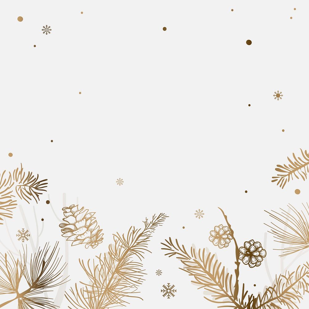 White background with winter decoration vector