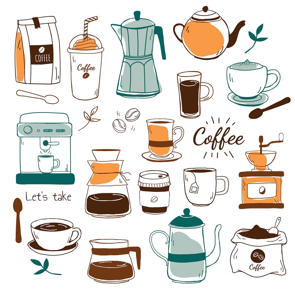 Cafe and coffee house pattern vector