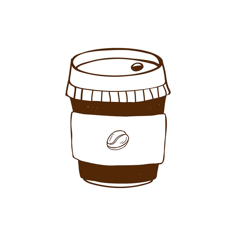 Takeaway hot coffee icon vector