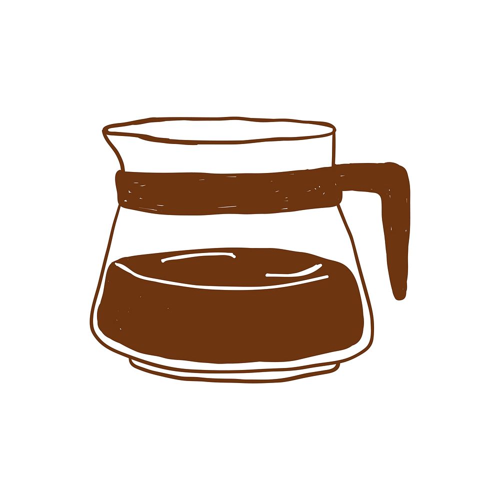 Pot of hot coffee icon vector