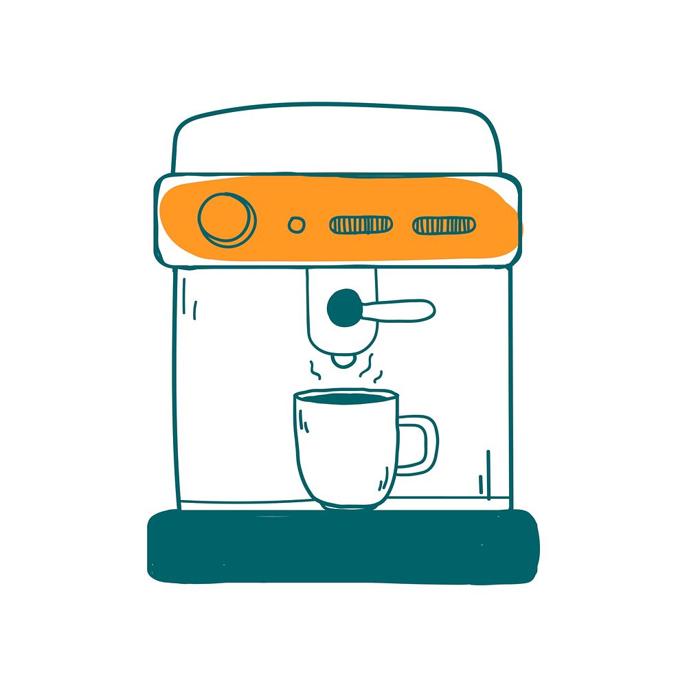 Espresso machine coffee shop icon vector