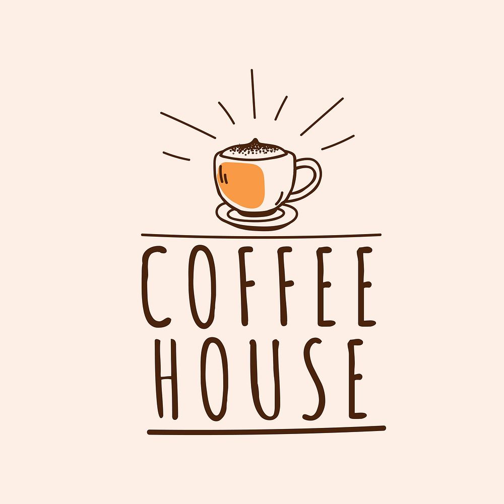 Coffee house cafe logo vector