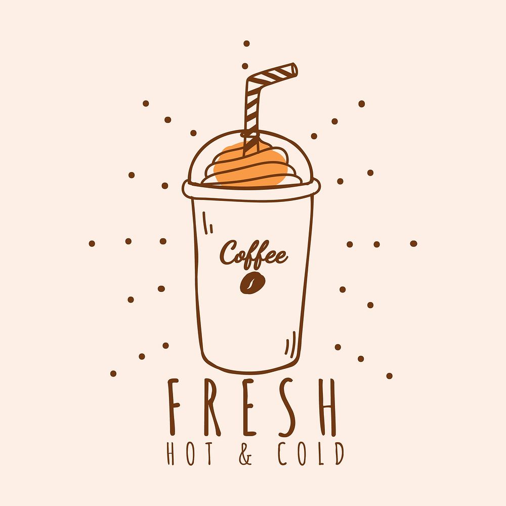 Mocha frappe coffee shop icon vector