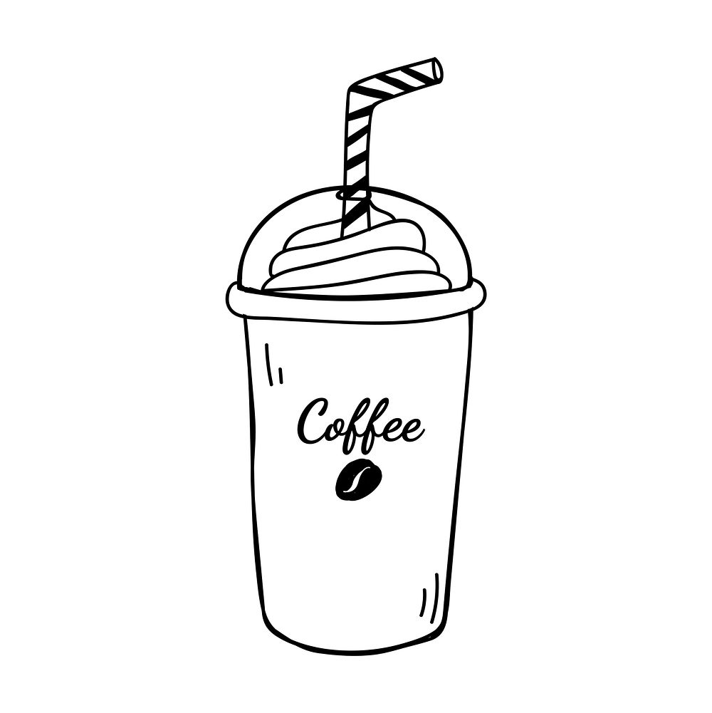 Mocha frappe coffee shop icon vector