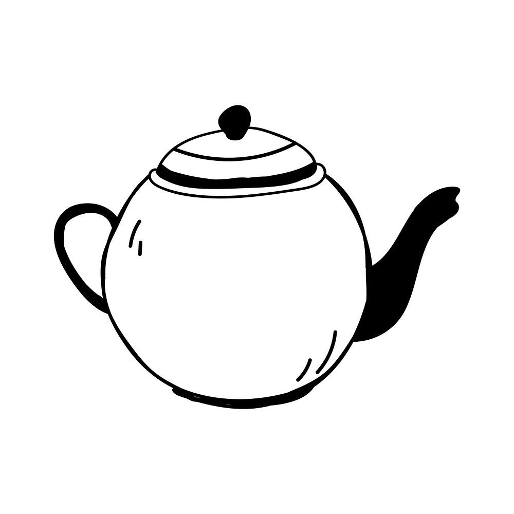 Tea pot cafe icon vector