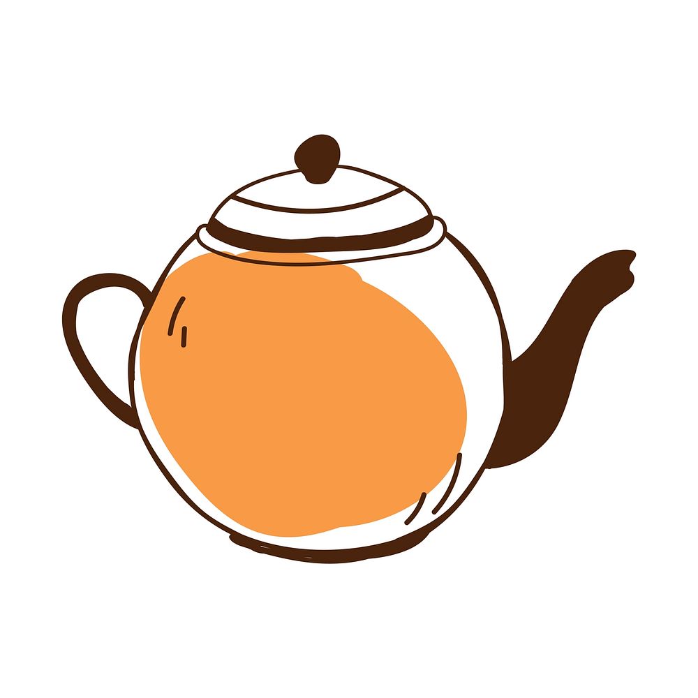 Tea pot cafe icon vector