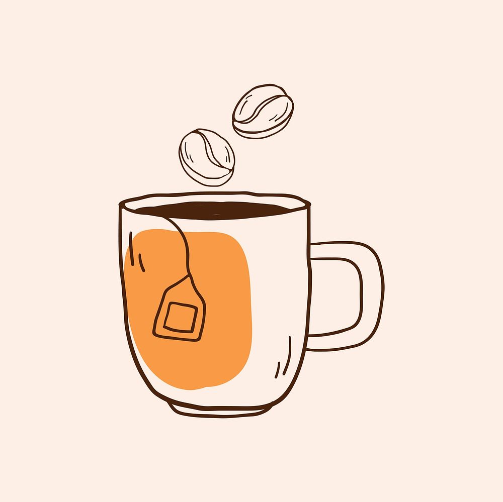 Mug of hot tea cafe icon vector