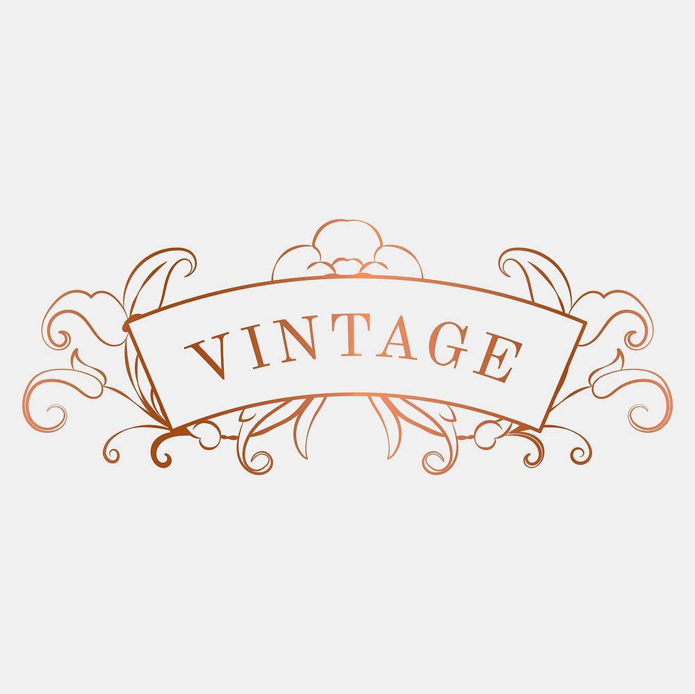 Luxurious vintage art nouveau badge vector