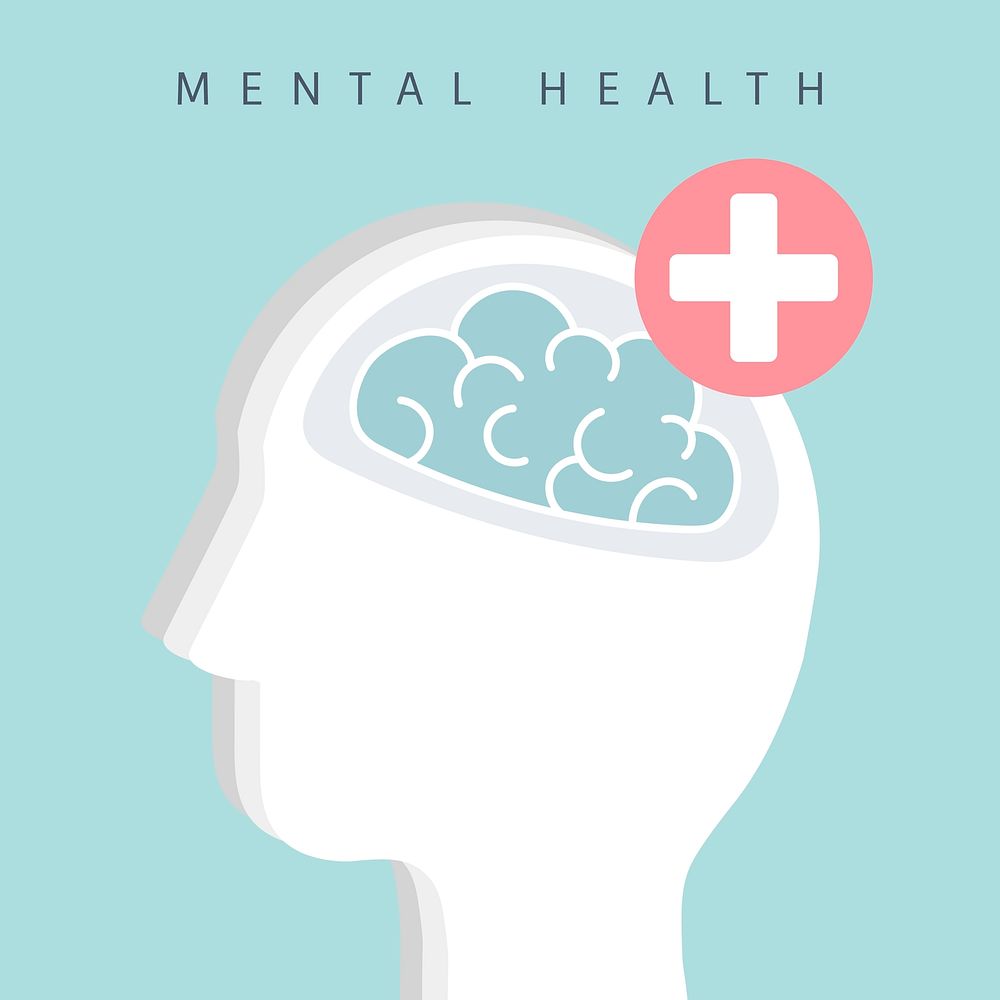 Mental health awareness icon vector