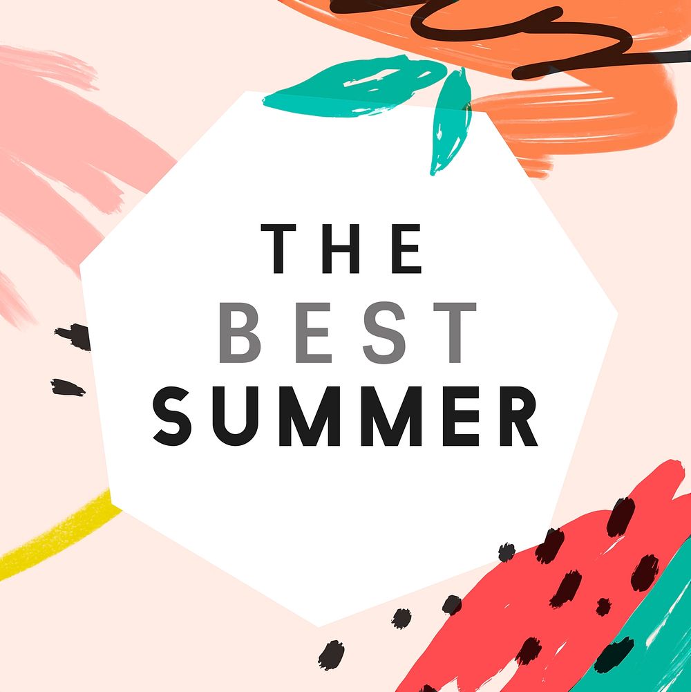 The best summer memphis design vector