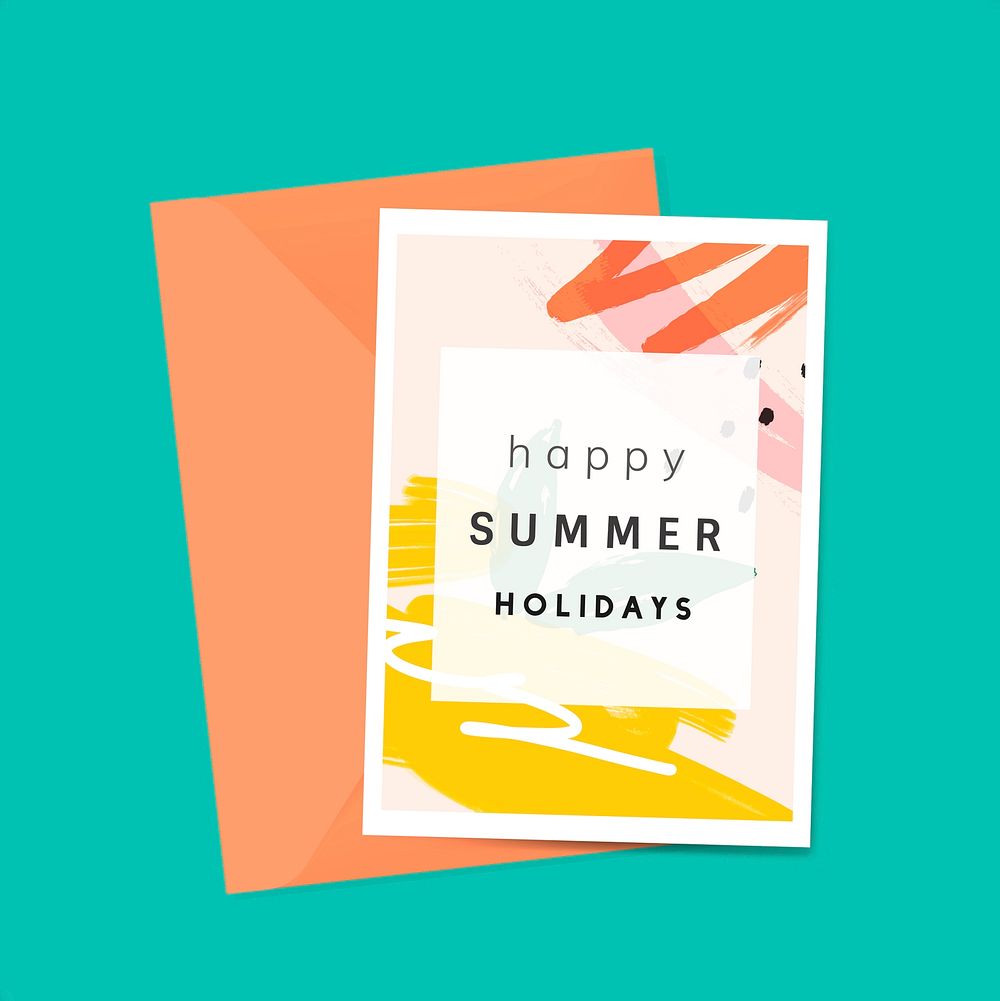 Memphis summer card design vector