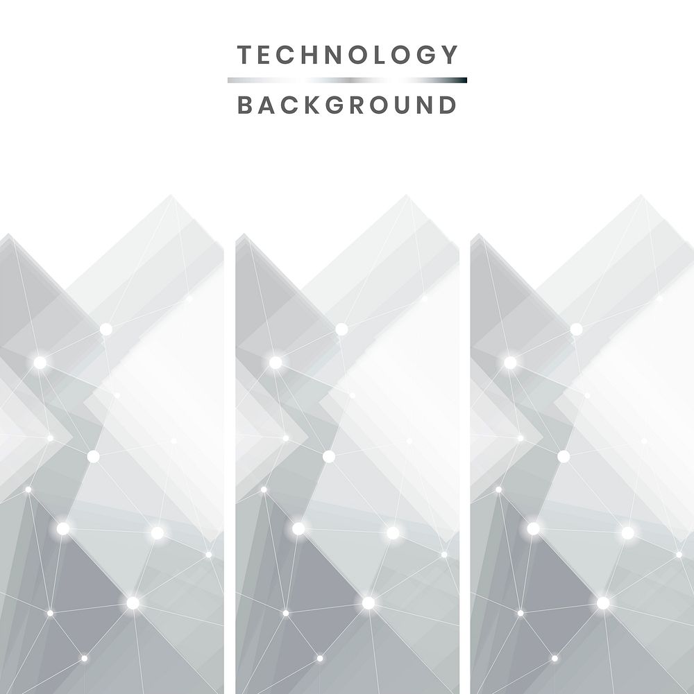 Gray and white technology banners vector collection