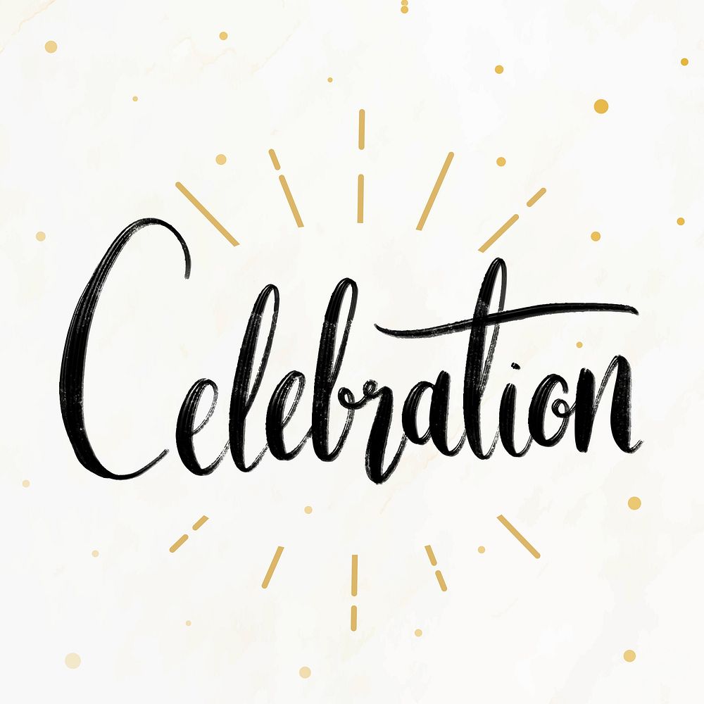 Festive celebration typography card vector