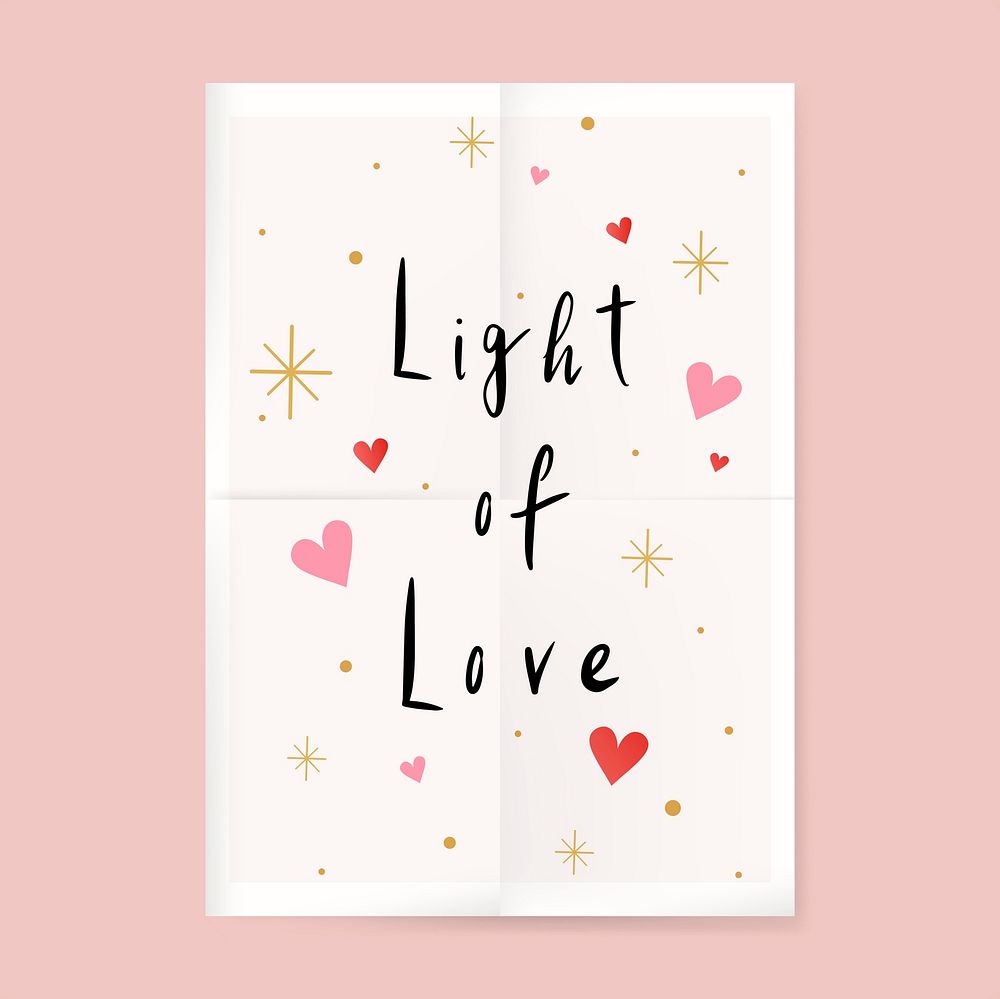 Light of love card vector