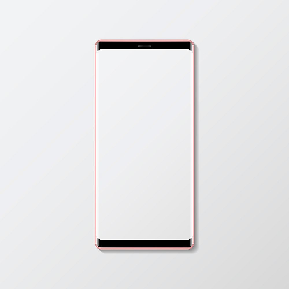 Digital mobile phone screen mockup