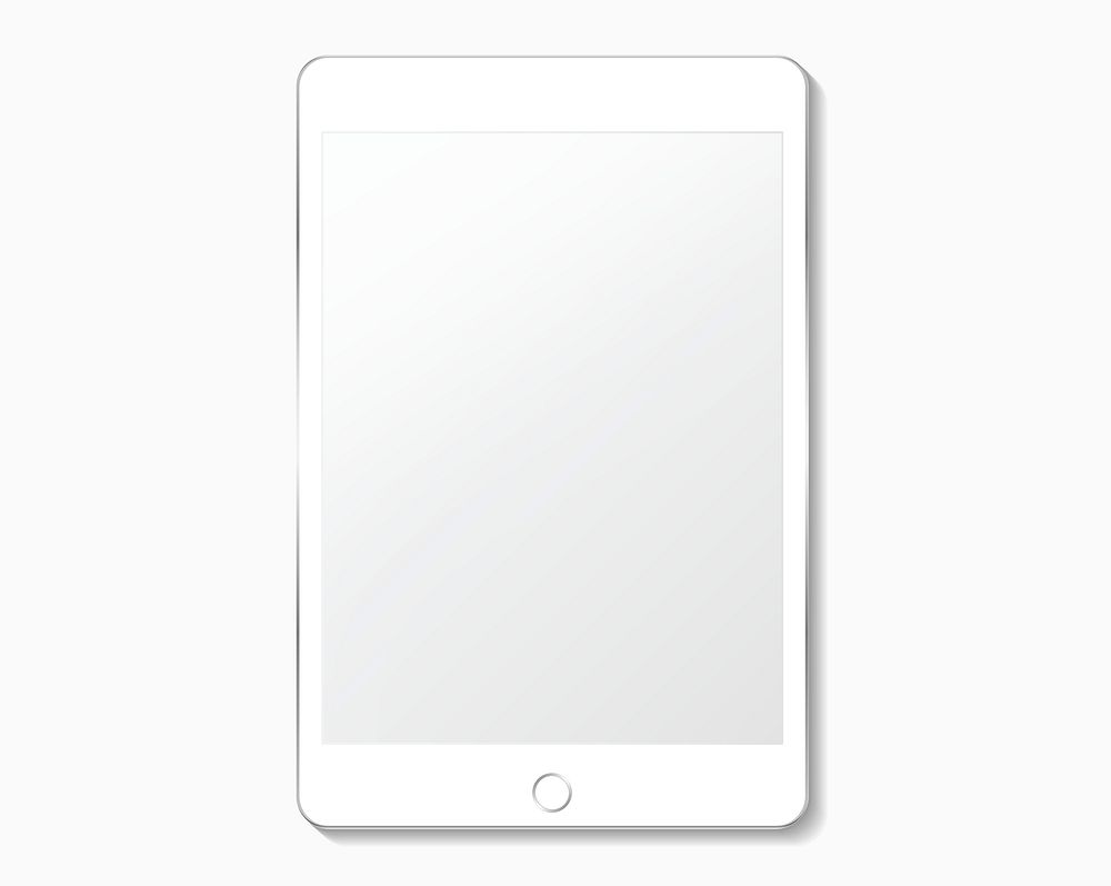 Blank digital tablet screen mockup