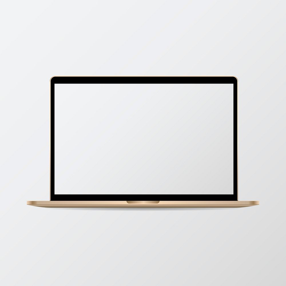 Digital modern notebook screen mockup