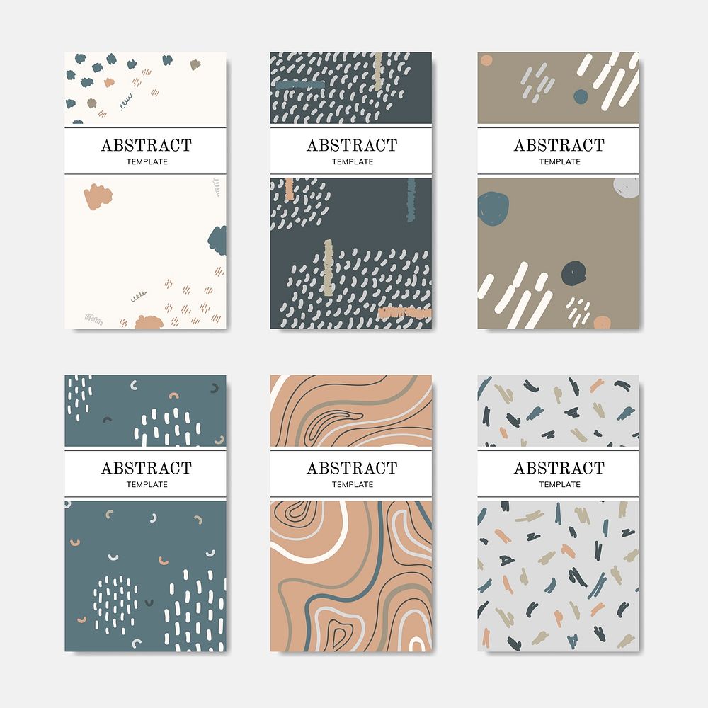 Abstract element patterned vector templates set