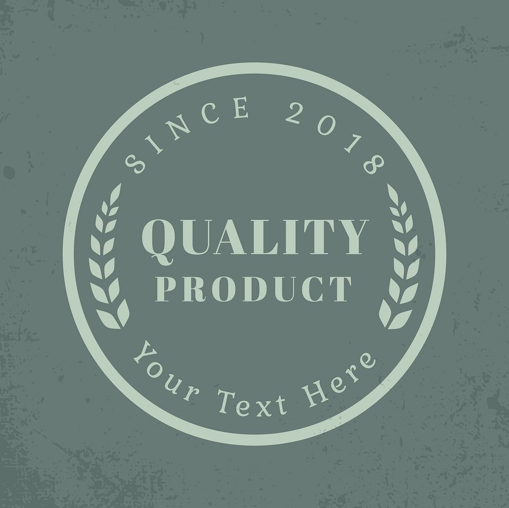 Vintage quality product logo vector