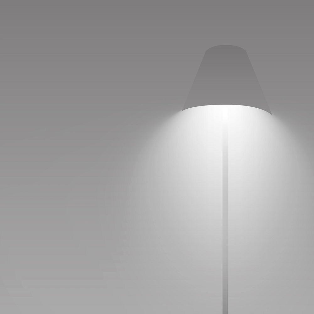 Gray lamp glowing and shining vector