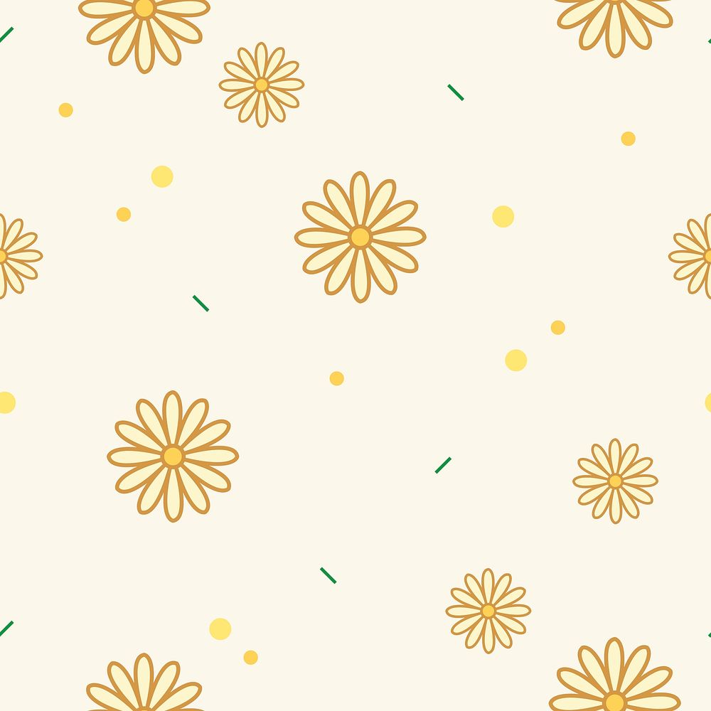 Flower pattern with a beige background vector