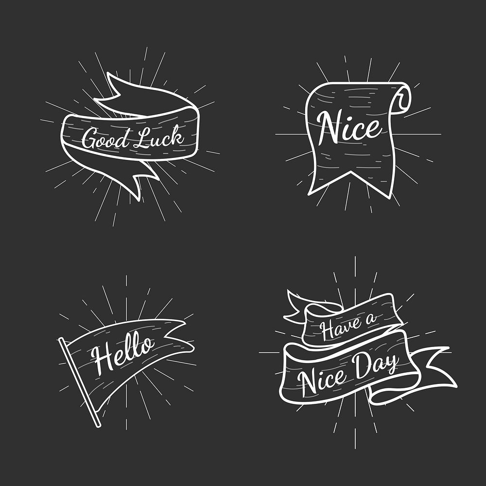 Banners with texts vector set