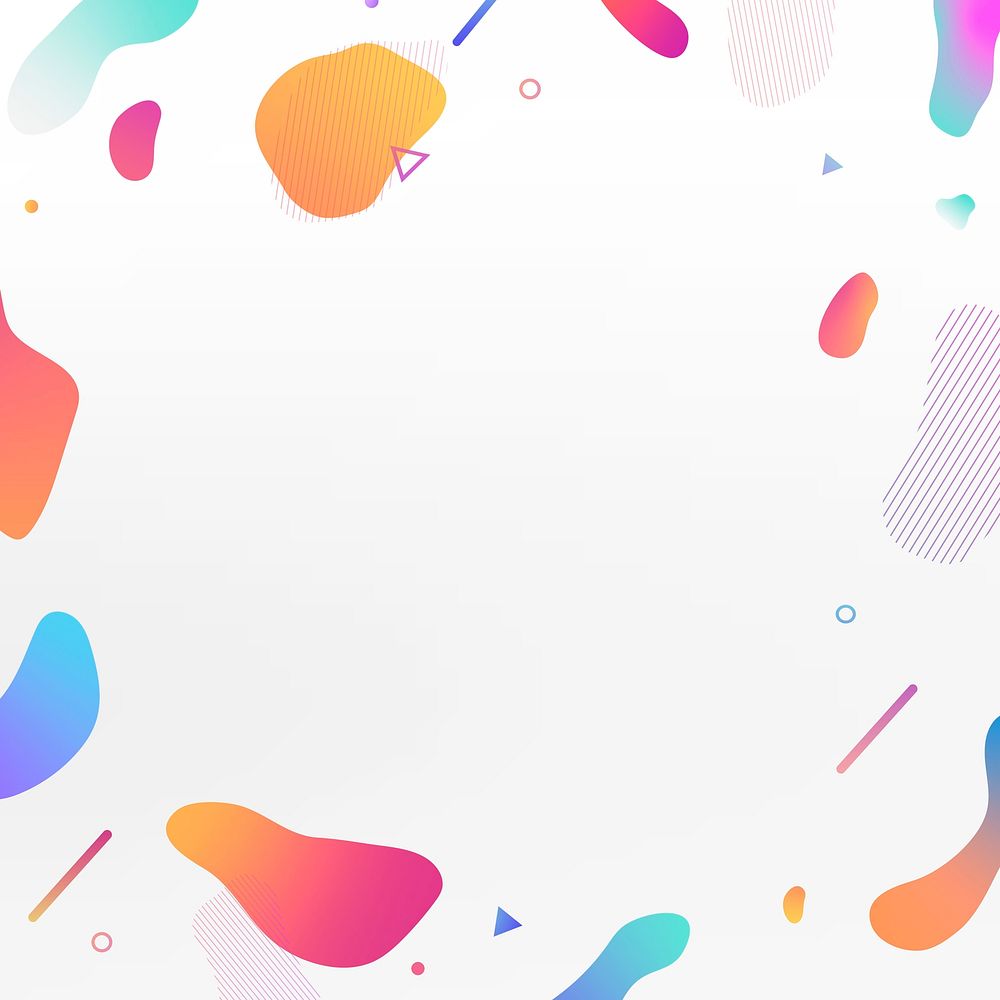 Colorful abstract frame template vector