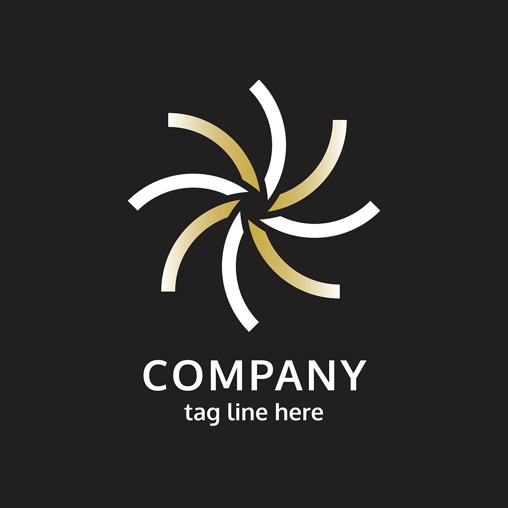 Modern company logo design on black vector