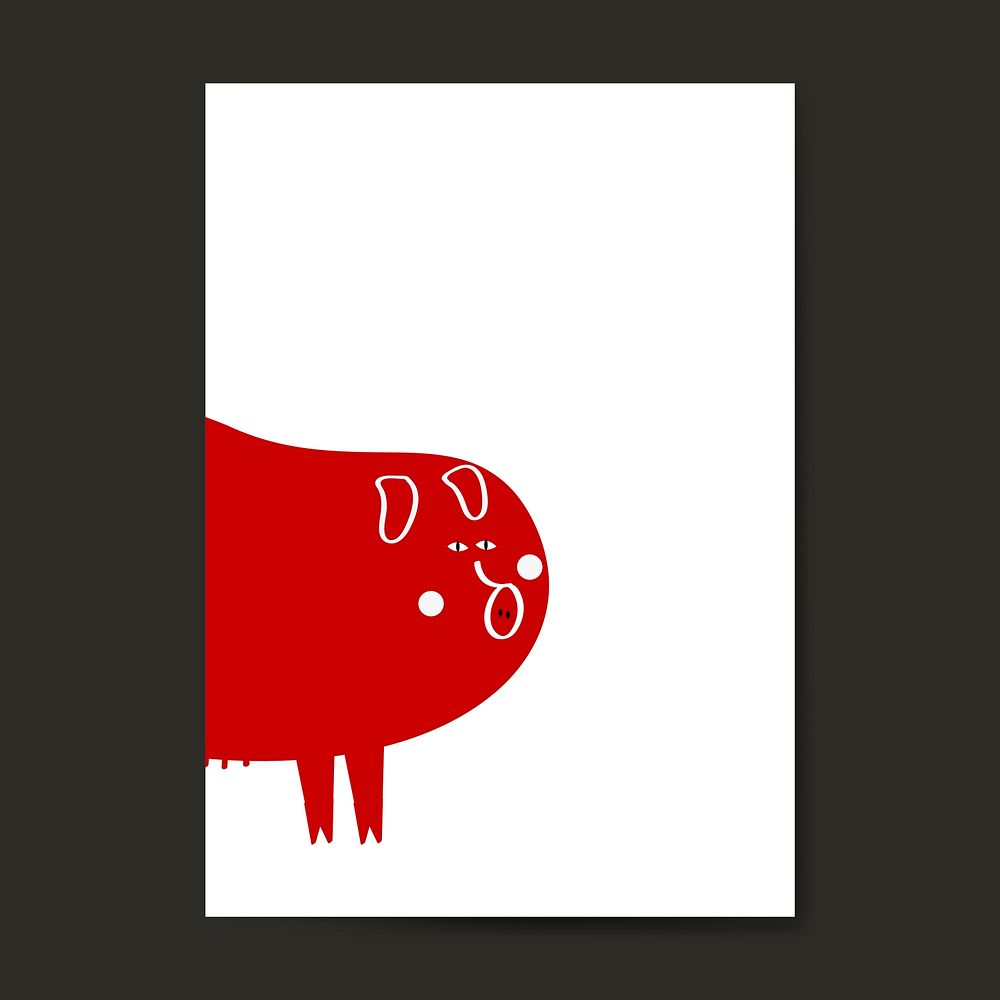 Year of the pig vector
