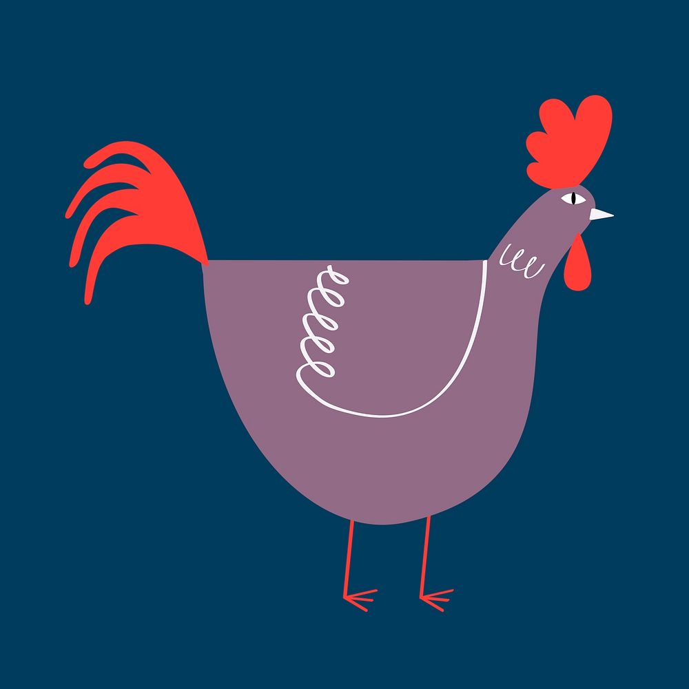 Year of the rooster vector