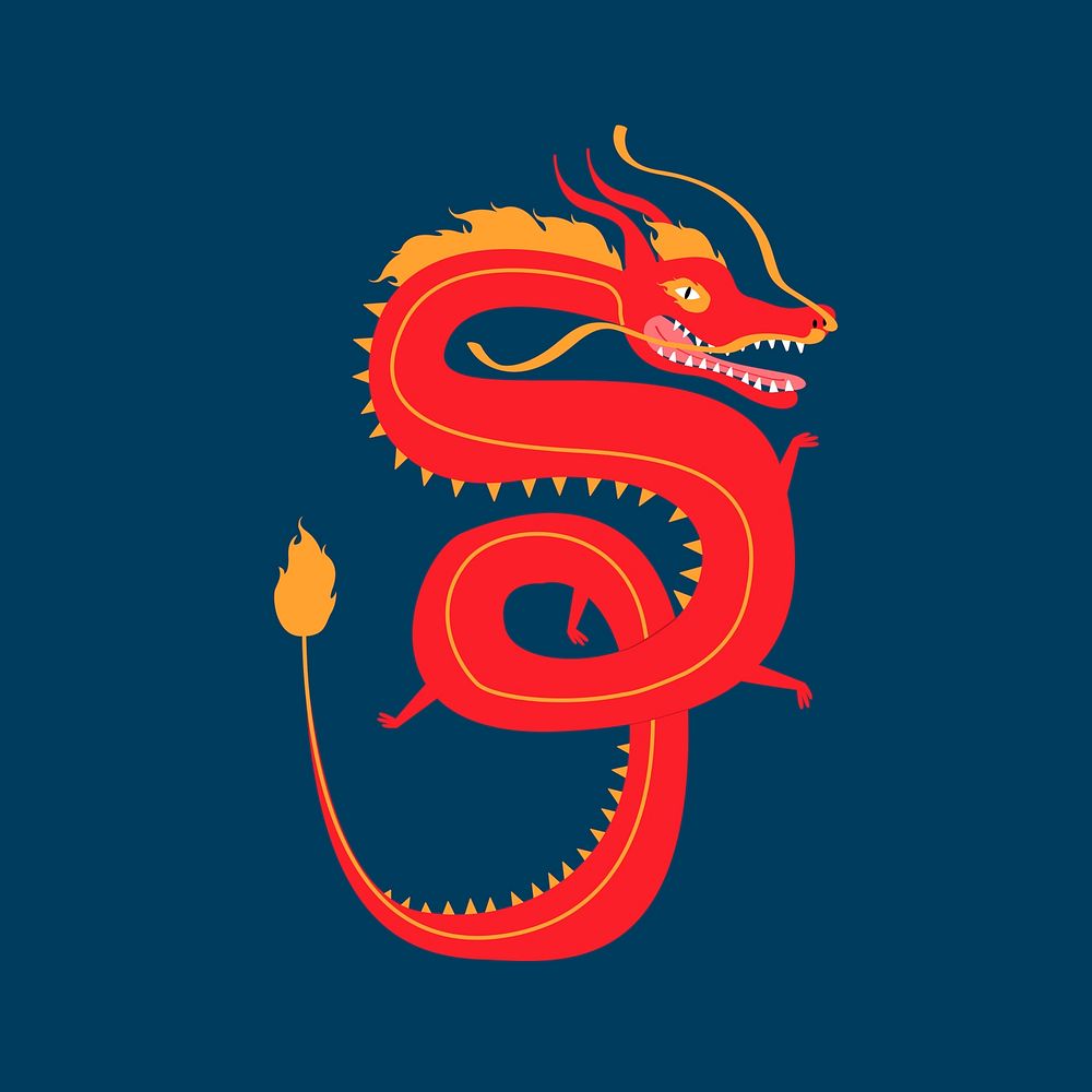 Year of the dragon vector