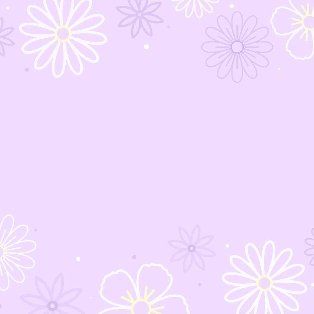 White flower pattern with a purple background vector