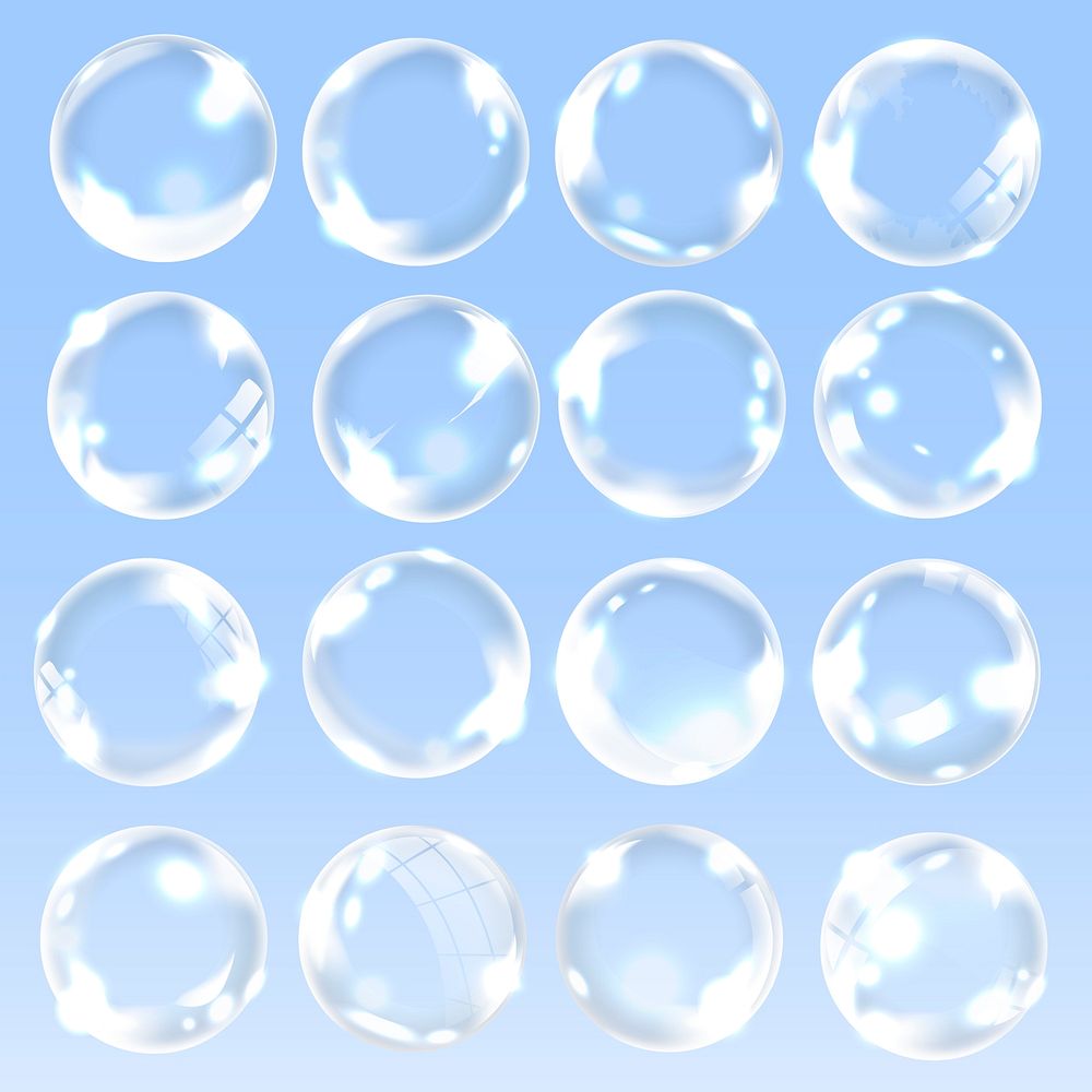 Organized soap bubbles background vector
