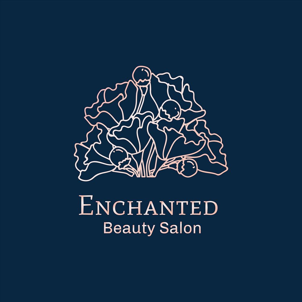 Enchanted beauty salon logo vector
