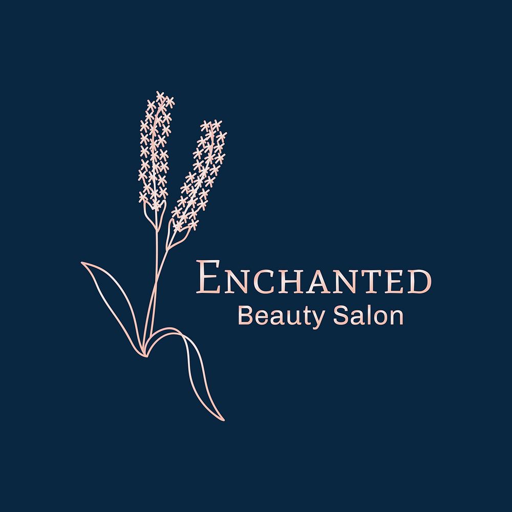 Enchanted beauty salon logo vector