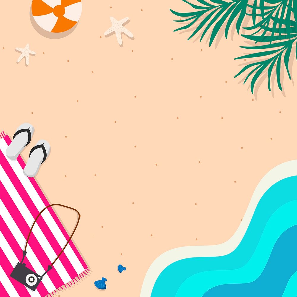 Summer by the seaside design vector