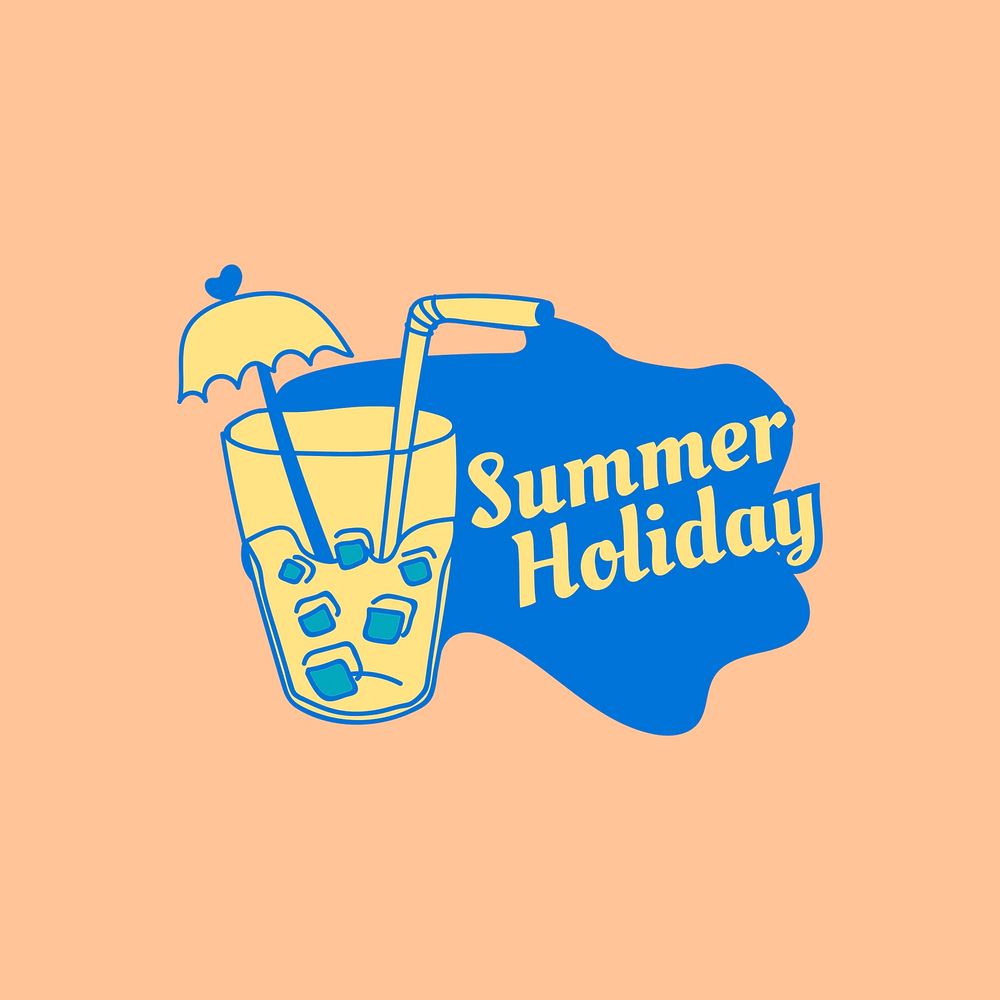 Tropical summer holiday badge vector