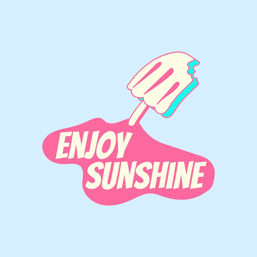 Enjoy sunshine with a popsicle vector