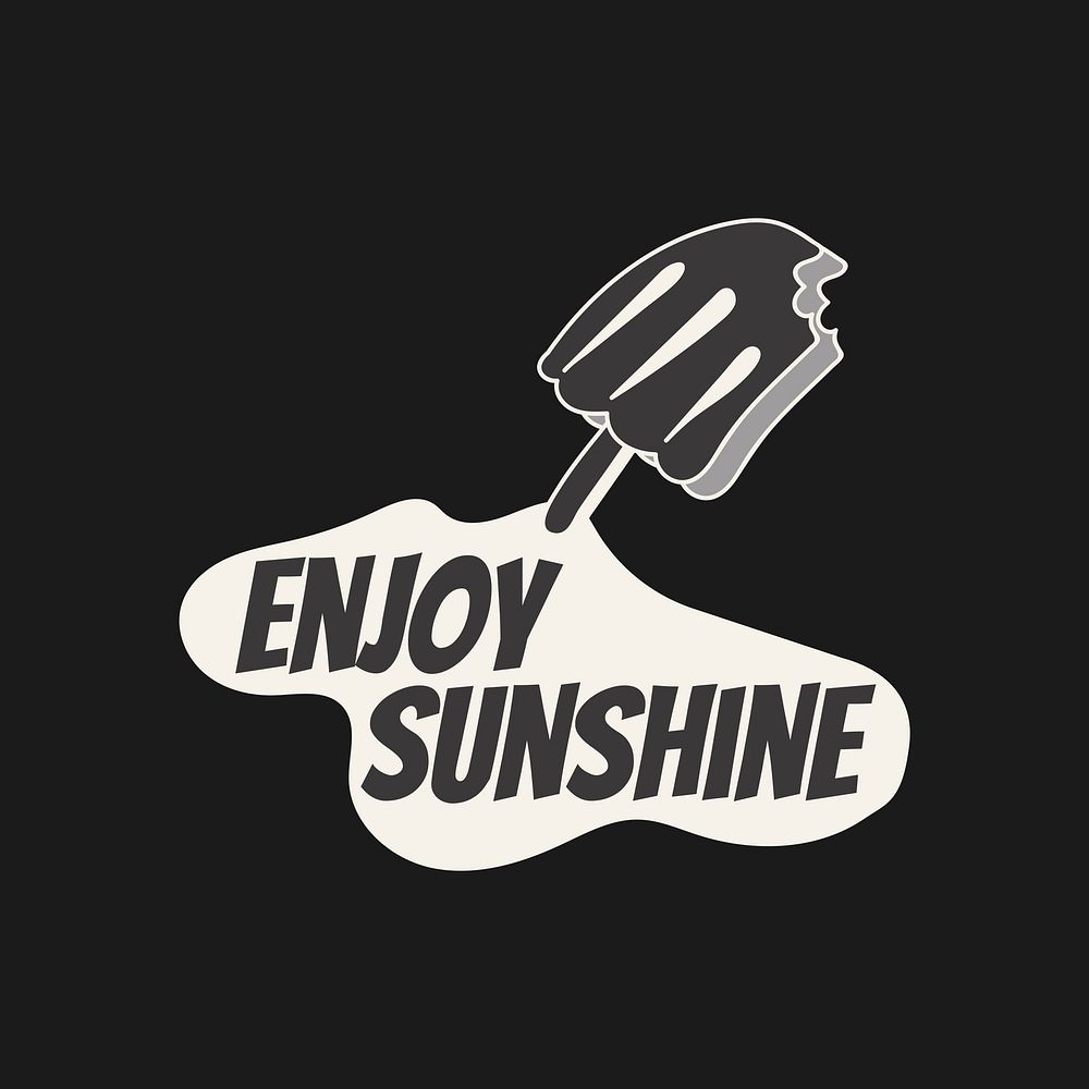 Enjoy sunshine with a popsicle vector