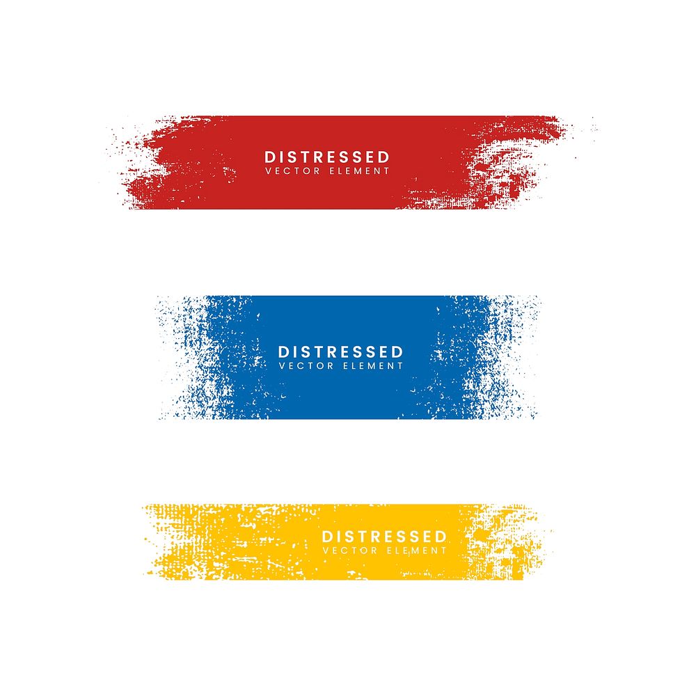 Grunge colorful distressed textured badges vector set
