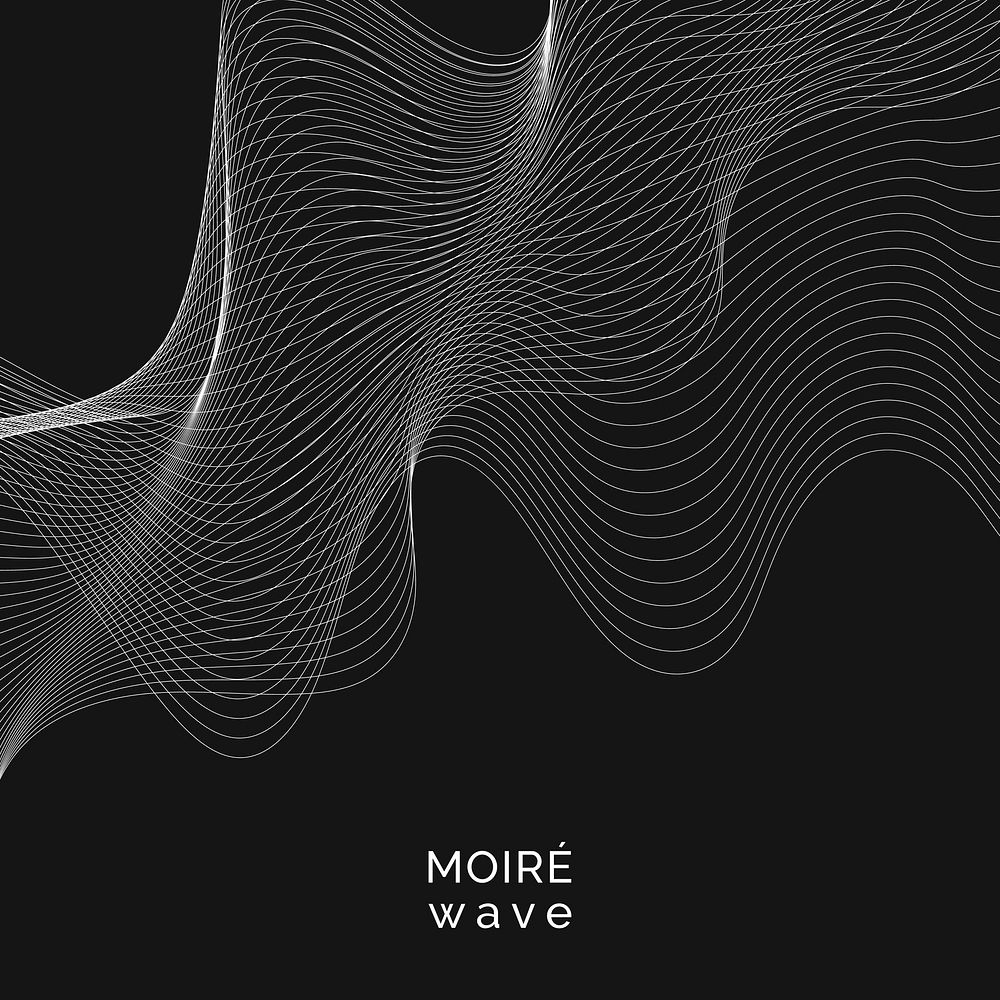 White moir&eacute; wave on black background