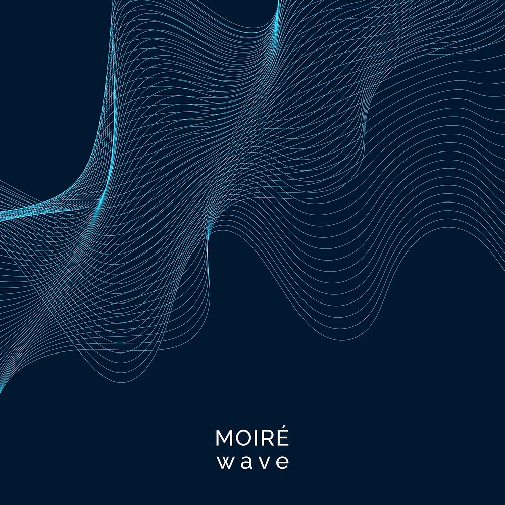 Sky blue moir&eacute; wave on space blue background