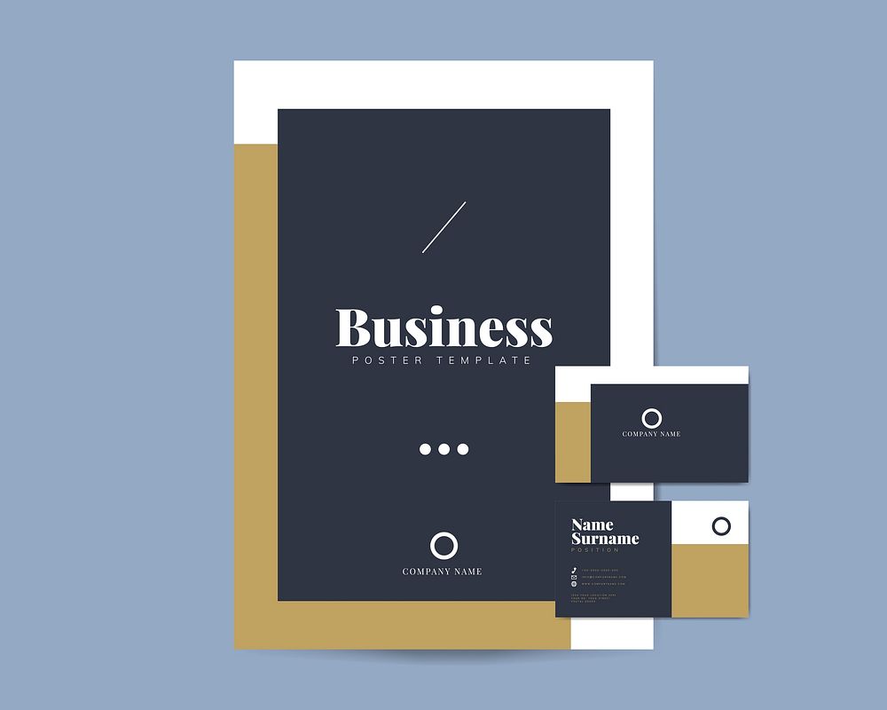 Corporate flyer and name card template vectors