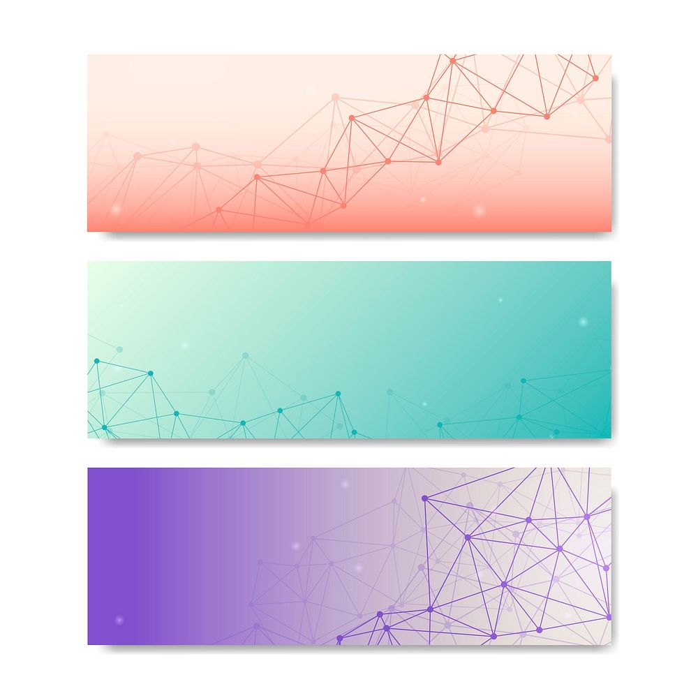 Colorful neural texture abstract set vector