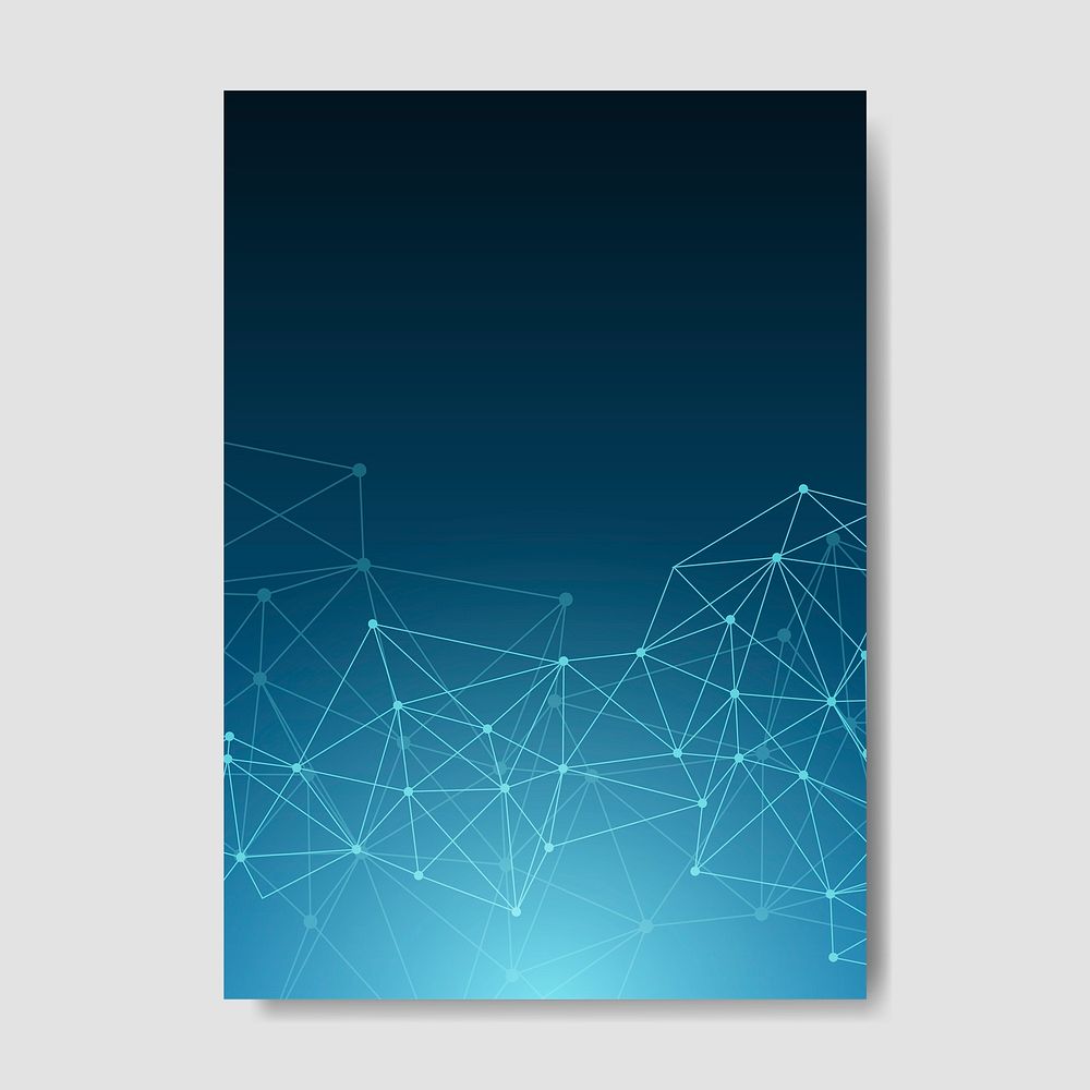 Blue neural texture abstract vector