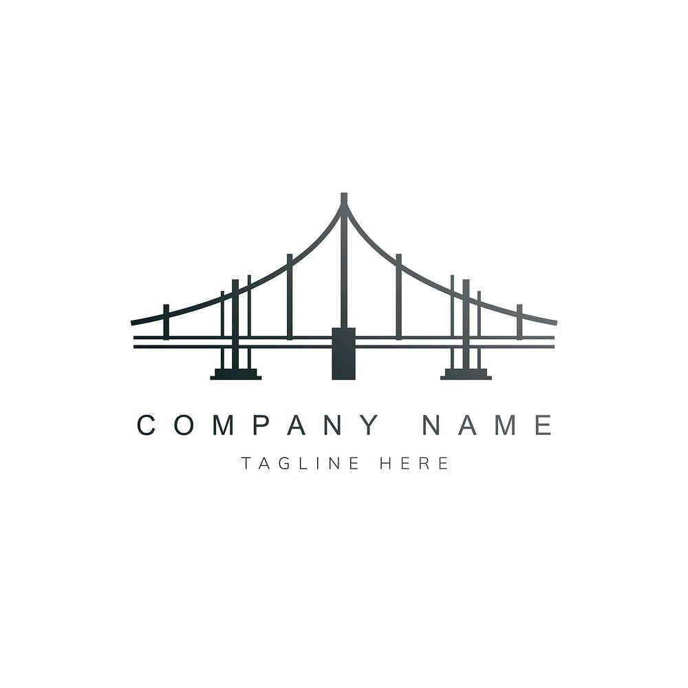 Black bridge company logo vector